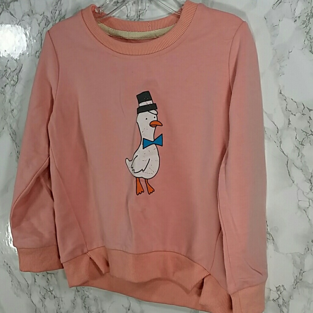 Pink Mrs Goose sweatshirt. KIDS :)